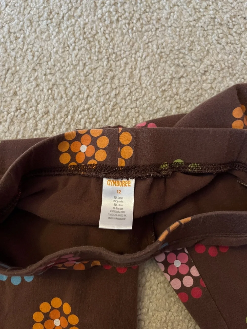 Gymboree Girls Brown Pants with Flowers